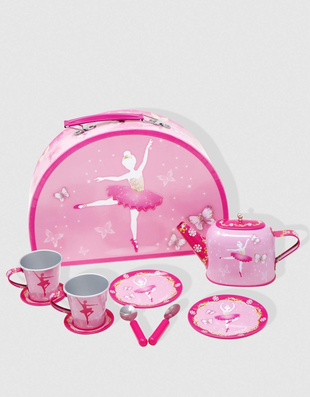 Pink Poppy - Butterfly Ballet Tin Tea Set