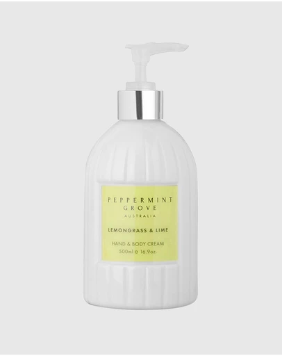 Peppermint Grove - Lemongrass & Lime Hand & Body Cream - 500ml