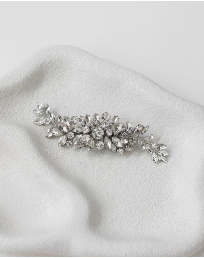 The White Collection - Celine - Crystal Detail Silver Bridal Hair Piece