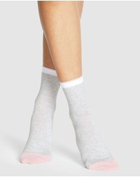 Levante - 3 Pack Lina Fine Stripe Crew Sock