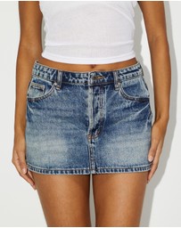 Dazie - Sleek Style Denim Micro Mini Skirt