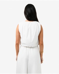 Forcast - Kenya Rouched Linen Top