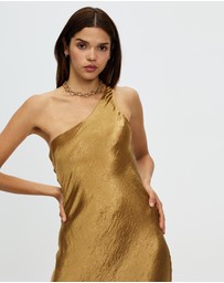 Third Form - Running Water Bias One Shoulder Dress