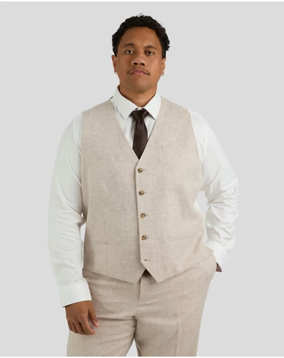 Johnny Bigg - Matteo Linen Waistcoat