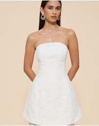 CHANCERY - Mia Strapless Lace And Chiffon Maxi Dress