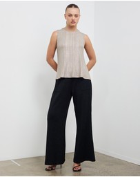 Lindsay Nicholas New York - Disco Glitter Pants in Emerald Green 