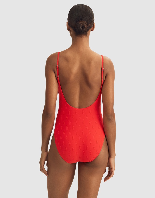 Polo Ralph Lauren - Logo Jacquard Kennedy Low Back Swimsuit