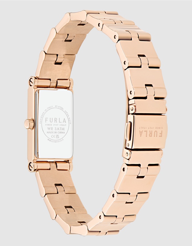 Furla - Baguette Rose Gold-Tone Bracelet Watch