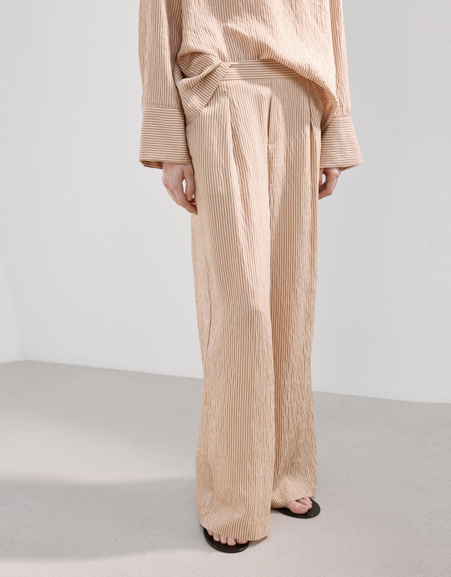 M.N.G - Striped Lyocell Trousers