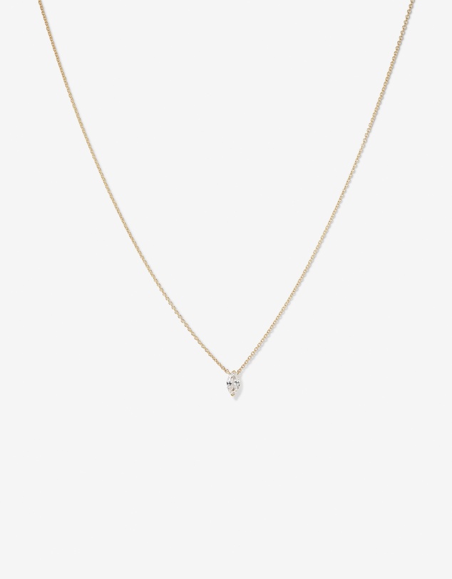 Michael Hill - 0.30 Carat TW Marquise Cut Laboratory-Grown Diamond Solitaire Necklace in 10kt Yellow Gold