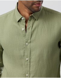 Brooksfield - Linen Casual Long Sleeve