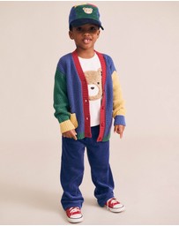 Huxbaby - Colour Block Varsity Hux Cardigan - Babies-Kids