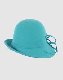Max Alexander - Winter Felt Turquoise Cloche Hat