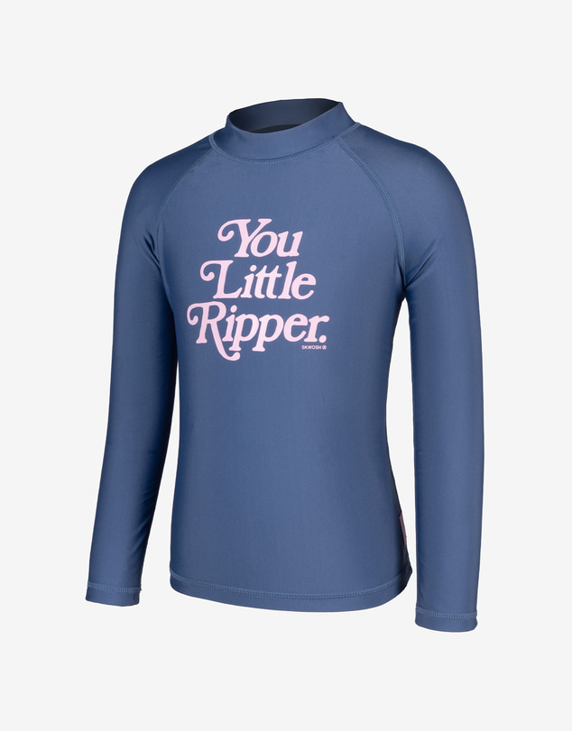 Skwosh - You Little Ripper Kids Rashie in Navy