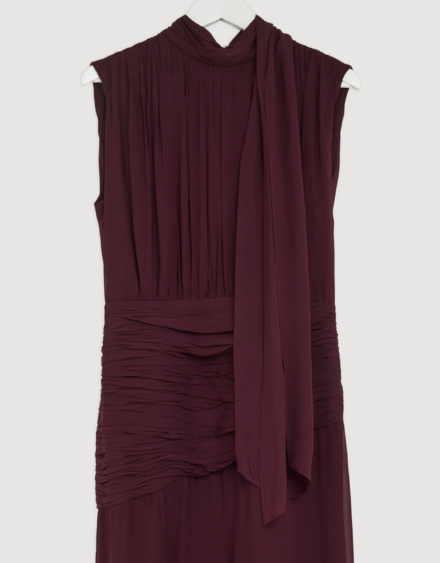 Revibe - Repaired Shona Joy Amina Scarf Neck Maxi Dress - AU 10