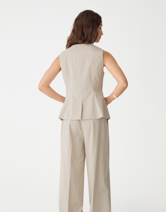 Forcast - Zoe Pinstripe Wide Leg Pants