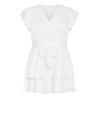 City Chic - Sunny Frill Playsuit