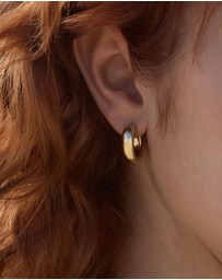 Najo - Cocoon Yellow Gold Hoop Earring