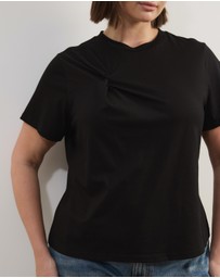 Atmos&Here Curvy - Lorrie Twist Shoulder T-Shirt