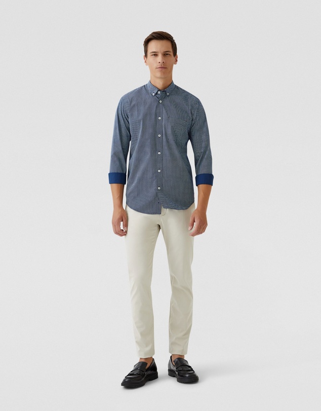 Oxford - Stratton Printed Cotton Shirt