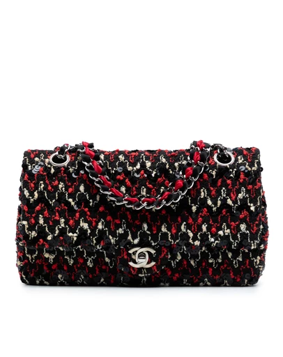 Pre-Loved by Azura Reborn - Pre-Loved Medium Classic Sequined Tweed Double Flap