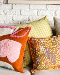 Mosey Me - Citrus Seersucker Euro Pillowcase Set