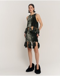 THE TALES - Silk Velvet Party Bow Skirt