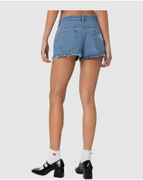 EDIKTED - Fern Mid Rise Denim Shorts