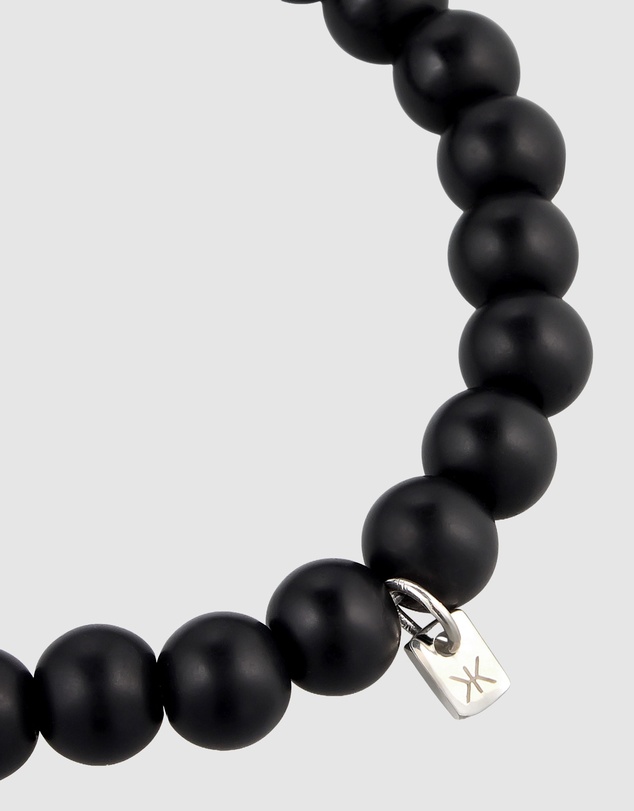 Kuzzoi - ICONIC EXCLUSIVE - Onyx and Turquoise Bead Bracelet with Sterling Silver Elements