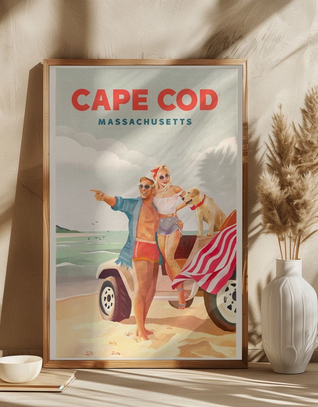 Olive et Oriel - Cape Cod Massachusetts Summer Beach by The Whiskey Ginger Art Print
