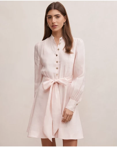 Forever New - Elari High Neck Button Mini Dress