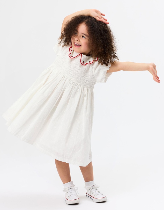 Goldie + Ace - Sweet Strawberry Flo Smocked Dress - Babies-Kids