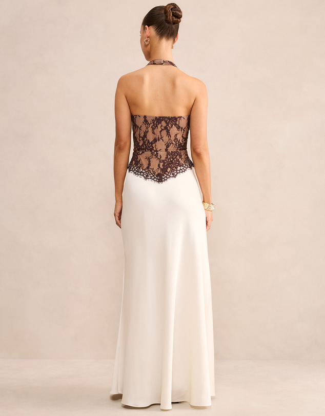 Forever New Petite - Mandi Petite Lace Halter Neck Dress