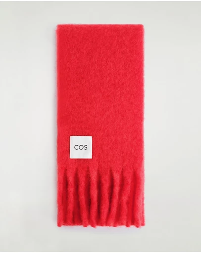 COS - Fringed Brushed-Mohair Scarf