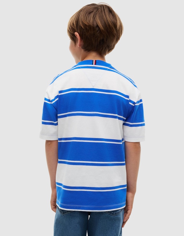 Tommy Hilfiger - Boys 3-7 Stripe Jersey Crew Neck T-Shirt - Kids