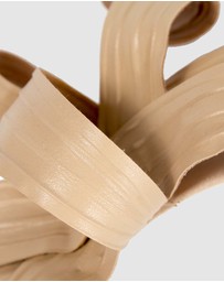 Max Alexander - Leather Leafs Nude Headband Fascinator