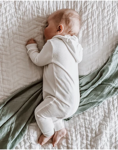 WITH LOVE FOR KIDS - Basics Thick Ribbed Hooded All In One - Babies