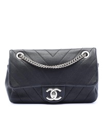 Pre-Loved by Azura Reborn - Pre-Loved Mini CC Chevron Calfskin Single Flap