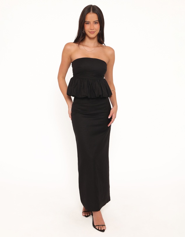 Petal & Pup - Ursa Peplum Top - Black