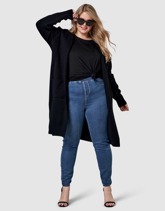 Indigo Tonic - Hattie Hooded Longline Cardi