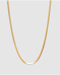 Najo - Herringbone Yellow Gold Necklace 
