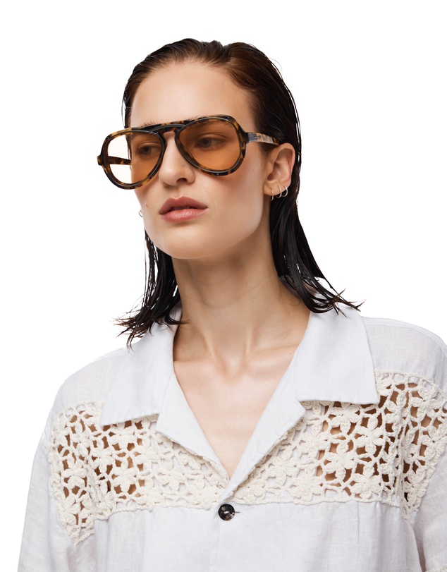 THE TALES - Ravello Linen Crochet Camp Shirt