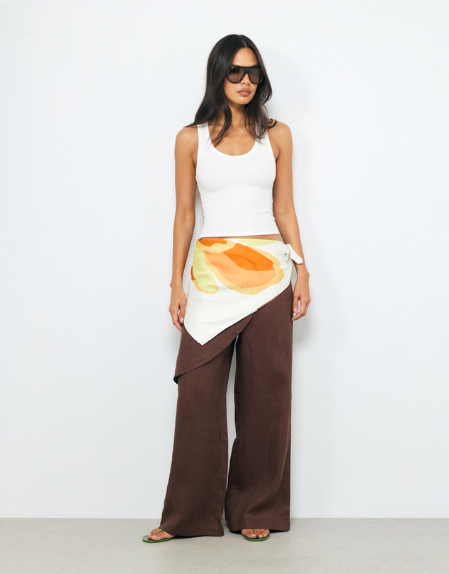 AERE - Lori Print Satin Scarf