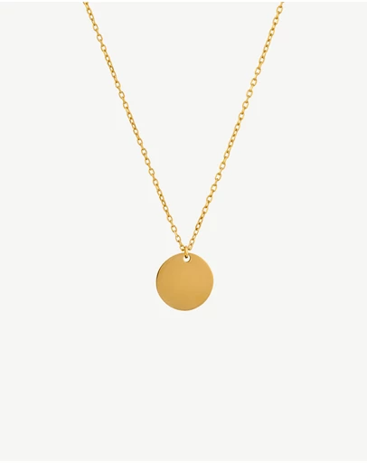 Zahar - Engravable Circle Pendant Necklace