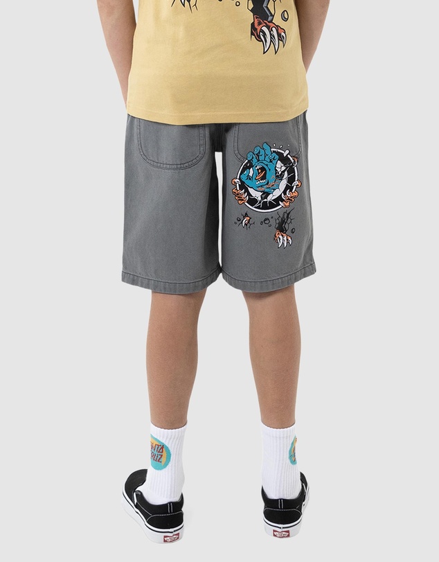 Santa Cruz - Roskopp Screaming Target Jean Shorts - Teens