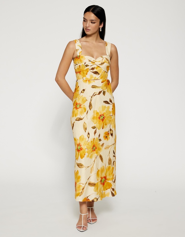 Lover - Neroli Twist Bust Midi Dress
