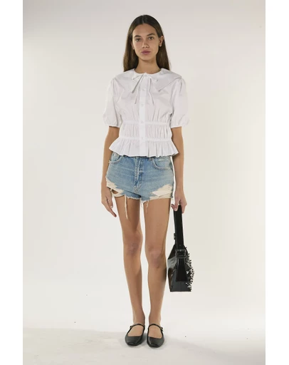 Glamorous - High Waisted Denim Shorts