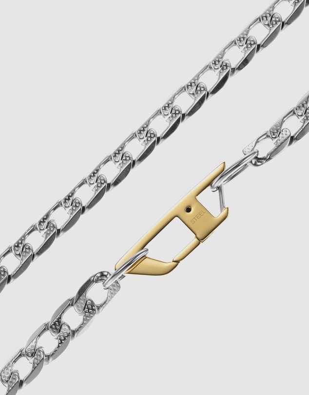 Diesel - Steel Silver-Tone Necklace