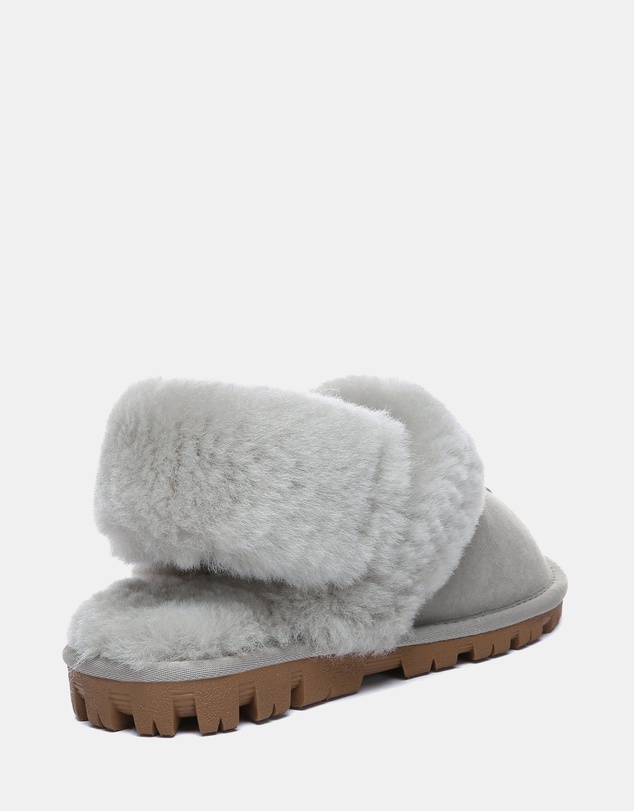EVERAU - Australian Shepherd Ugg Waffle Fluffy Double Faced Sheepskin Upper House Shoes