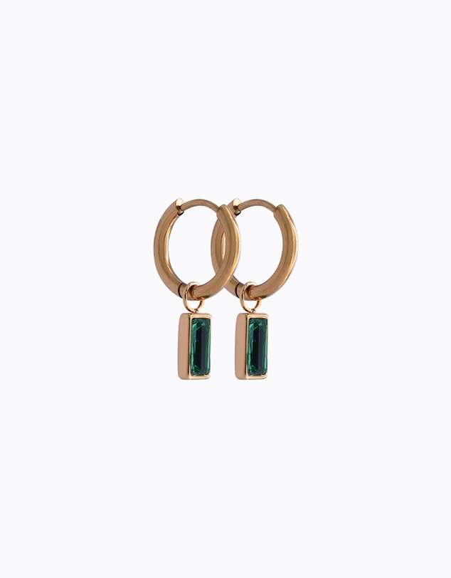 PETA AND JAIN - Fae Baguette Charm Earrings
